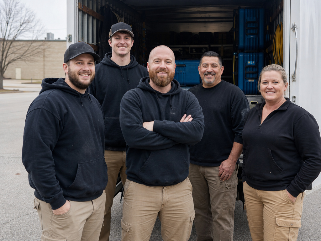 The Overland Water Damage Pros team at work in Overland Park