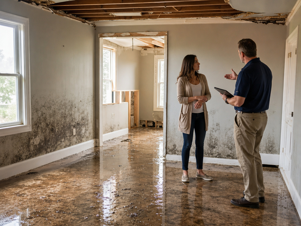 How much does water damage devalue a house?
